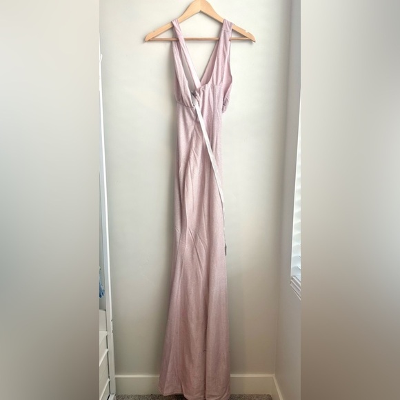 Goddiva Pink Shimmer Prom Dress - Picture 3 of 3